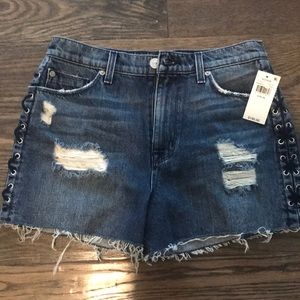 Size 28 Hudson distressed denim shorts